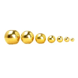 BoYuTe-Round Metal Brass Spacer Beads para Fazer Jóias, Acessórios DIY, Atacado, 2mm, 2.5mm, 3mm, 4mm, 5mm, 6mm, 100 Pcs Lot