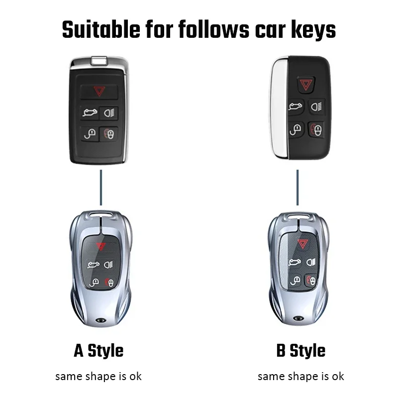 Zinc Alloy Remote Car Key Case Cover for Land Rover Range Rover Sport Evoque Discovery 3 4 5 Jaguar XE XF XJ F PACE Accessories