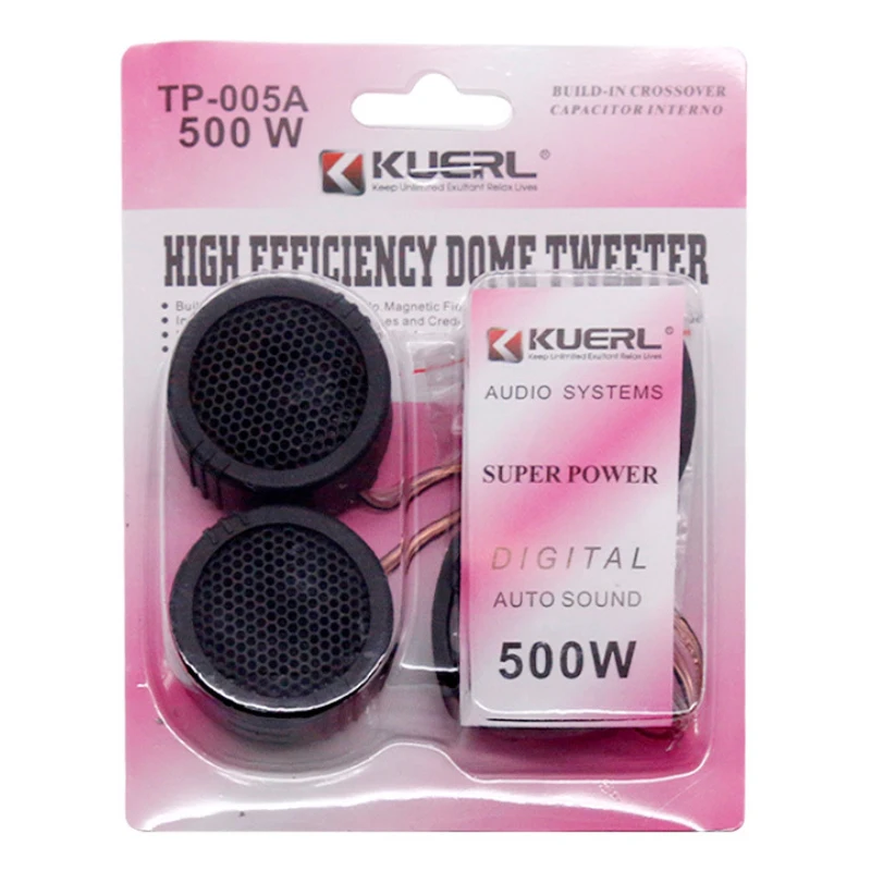 2pcs Universal High Efficiency Mini Dome Tweeter Coil Loudspeaker 500W Loud Speaker Super Power Audio Sound for Car