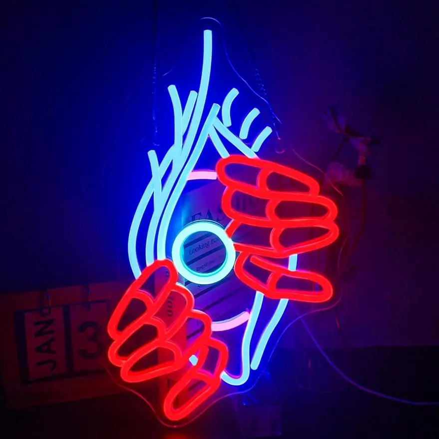 

Eye Finger Neon Sign Open-eye Neon Light for Bedroom Living Room Home Bar Game Room Kids Room Party Wall Decor Night Light