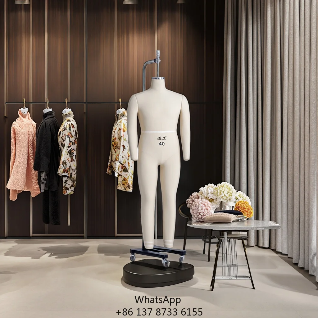 Fully Pin Male Dress Form With Adjustable Hanging Stand