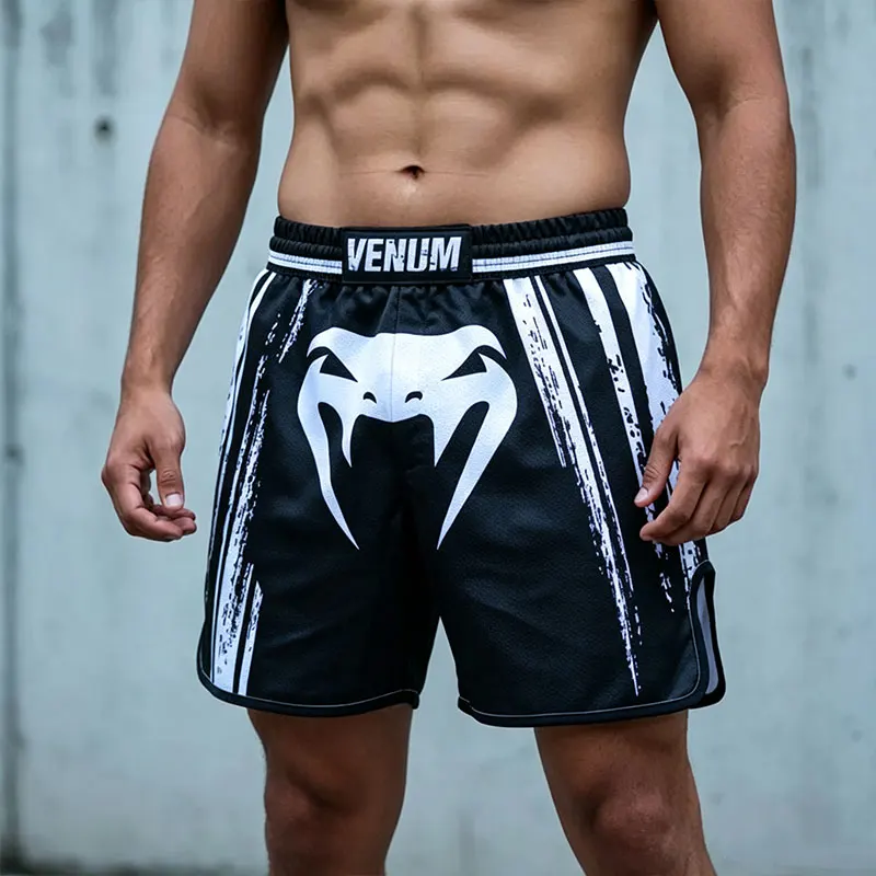 Boxing Trunks Men's Boxing Combat Fighting Training Printed Quick Drying Muay Thai Shorts