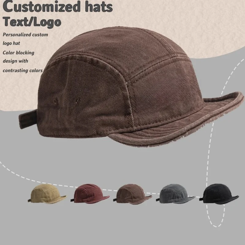 

Custom Logo Five-panel Soft-brimmed Hip-hop Flat-brimmed Hat Spring and Autumn Trend Short-brimmed Men and Women Baseball Cap