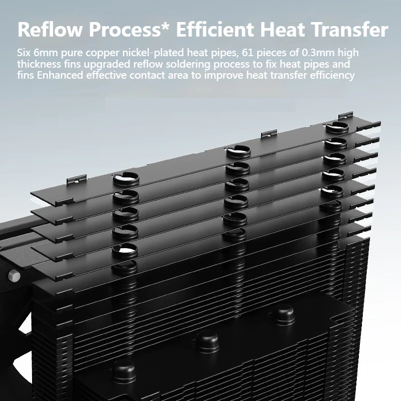 ID-COOLING IS-67-XT 67 مللي متر ارتفاع 6 أنابيب الحرارة مشعاع الضغط السفلي 12 فولت 4PIN PWM 120 مللي متر مروحة إنتل LGA1700/1200/115X AMD AM4/AM5