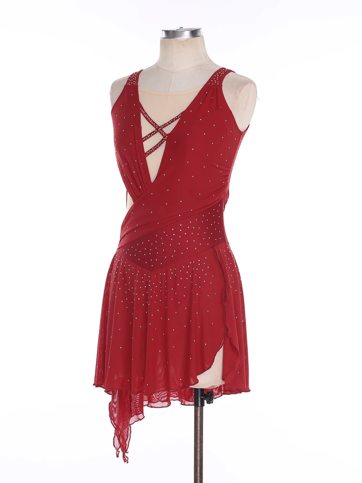 chinese dress ladies Aurora Ice Frost Patterns Skating Dress Adult Large main image 1