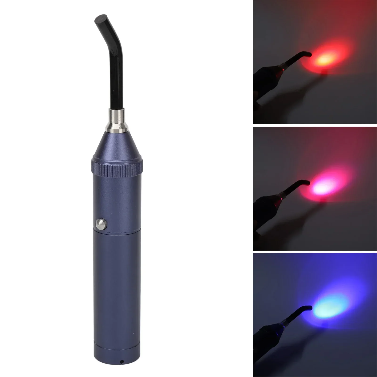 LED Physiotherapy Flashlight Canker Sore Treatment Device Light Therapy Device for Lip Nose Ears Body Muscle Red Blue Light