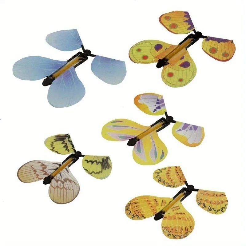 5 PCS Magic Hand Transformation Fly Butterfly Magic Tricks Props Funny Novelty Surprise Prank Joke Mystical Fun Classic