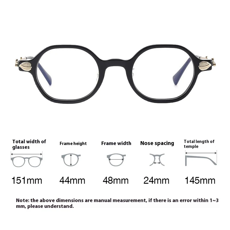 نظارات ريترو من التيتانيوم النقي مع قصر النظر المتعدد، إطار نظارات تقدمية متعدد التركيز، نظارات طبية طبية