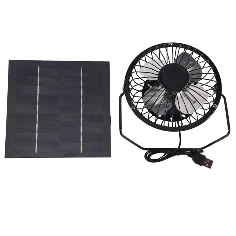 

4X Mini Solar Panel Powered Ventilator Fan Portable 5W 4 Inch Greenhouse Solar Exhaust Fan For Office Outdoor