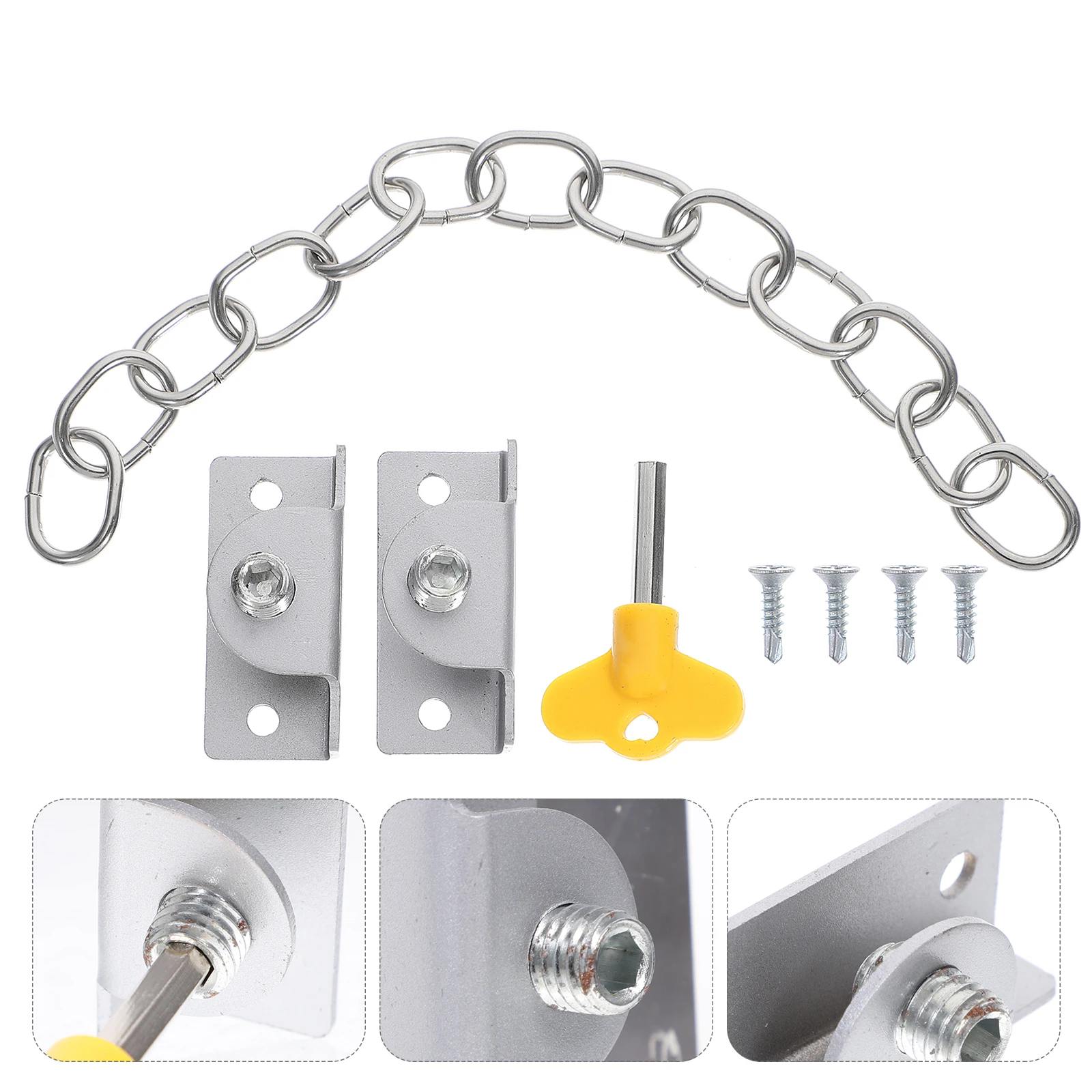Stainless Steel Lock Safety Chain Limiter Proof Chain Lock Proof Door Security Locks Easy Install Wide Use
