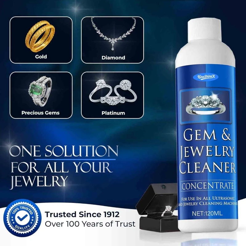Jewelry Cleaning Liquid 120ml Cleaner Solution For Rings Earrings Watches