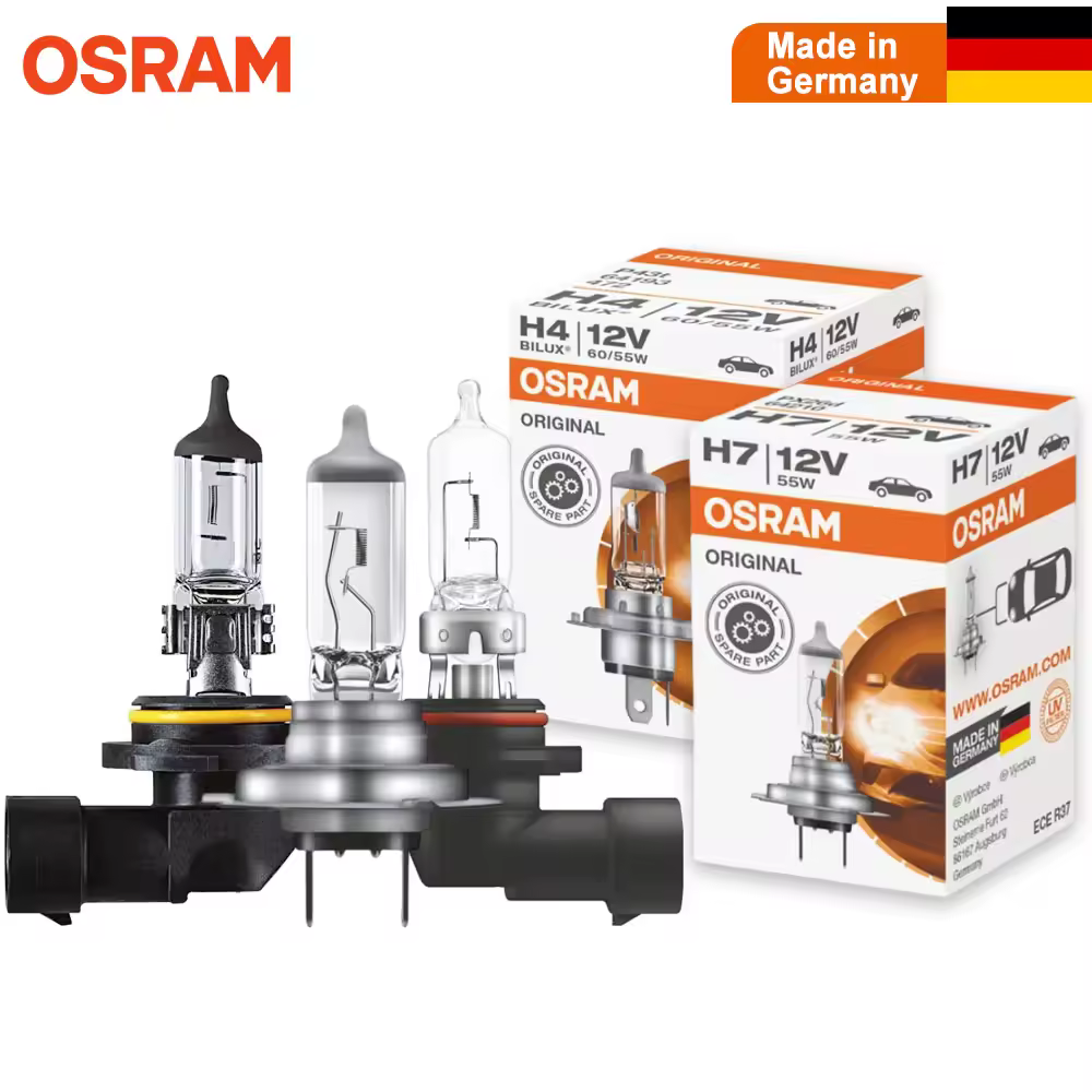 Osram h1 h3 h4 h7 h11 9005 9006 מנורת פנס h8 h9 h16 hb3 h16 hb3 h4 h7 h11 פנס פנס פנס רכב הלוגן תוצרת גרמניה (1PC)