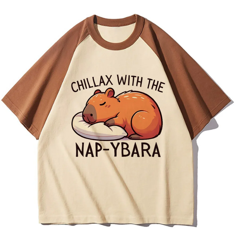 Capibara t shirt women quick dry harajuku blend tshirt girl 2000s clothes