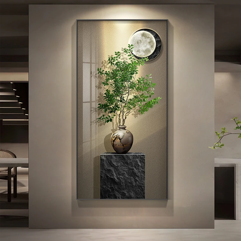 xx-Entrance Foyer Decoration Painting Living Room Corridor Background Painting Light Led Wall Lamp Indoor Room Decoration Home
