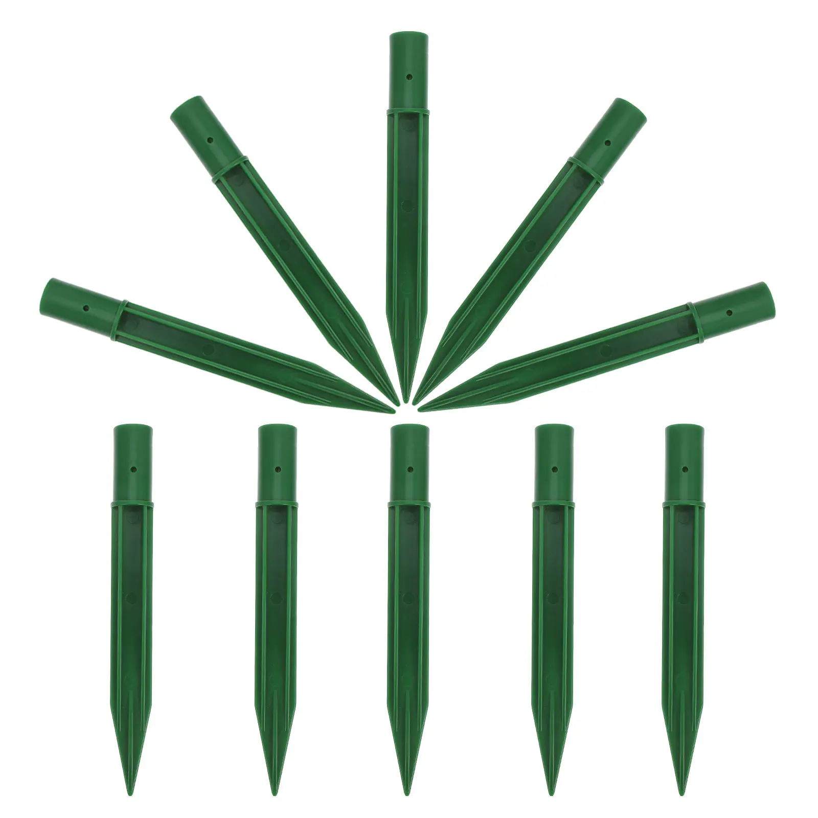 10Pcs Versatile PP Light Stakes for Christmas Torch Solar Lights Tiki Torches Pathway Garden Lawn Outdoor Holiday Decor