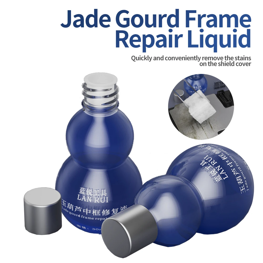 LANRUI 30ML Jade Calabash Mid-frame Repair Fluid for Mobile Phone Motherboard Mid-frame PCB Decontamination Cleaning Fluid Tool