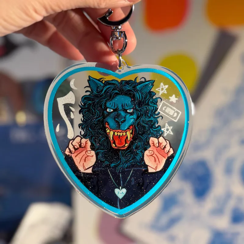 Peachfuzz Love Inspired Acrylic Keychain - Customized Design Unique Gift for Keychain Lovers Fans
