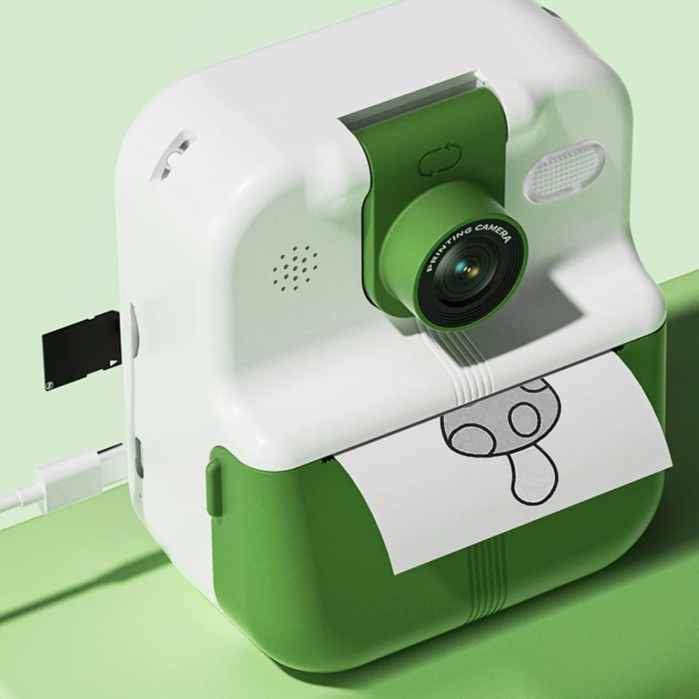 ad11]-kids-camera-instant-print-1080p-hd-children-digital-camera-for-boy-girl-gifts-toys-thermal-print-small-camcorder-green