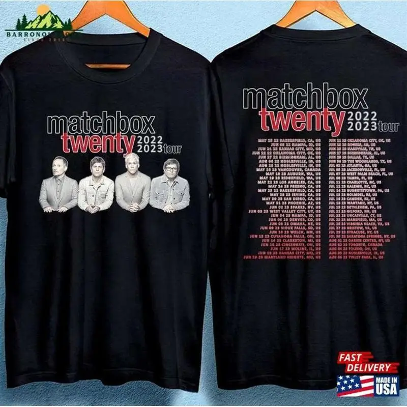 Vintage Matchbox Twenty Tour 2023 Double Sided Shirt