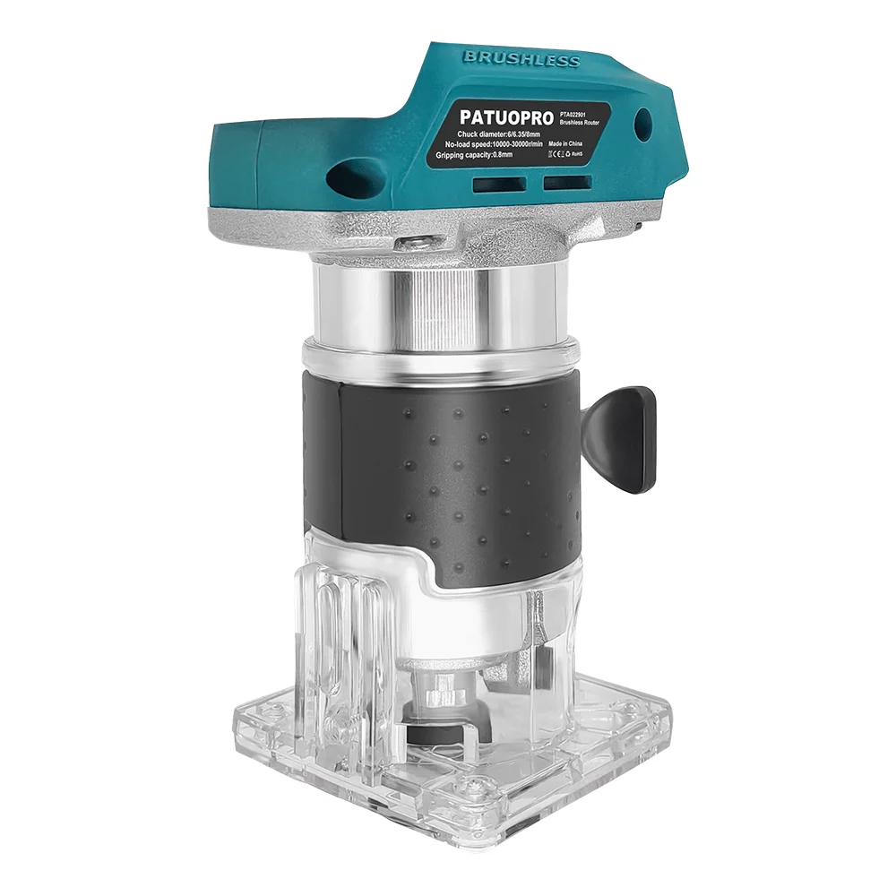 Brushless Electric Trimmer 5-speed Trimming Woodworking Machine Wood Router Milling Engraving Slotting For Makita 18V Battery