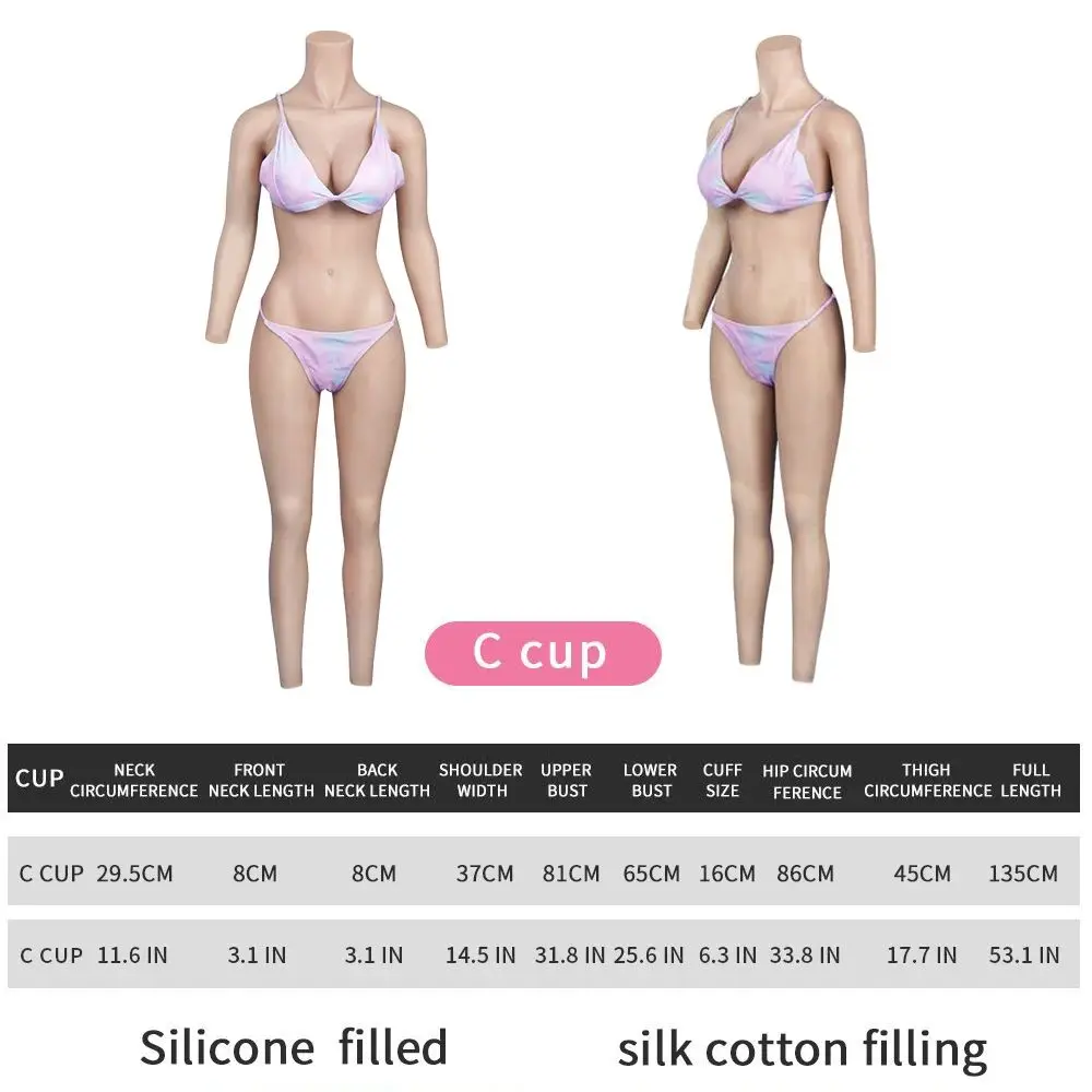 CYOMI C Cup 9-Point With Arms Silicone Breast Forms Real Fake Vaginas For Men Tights Suits For Drag Queen Crossdresser Shemale