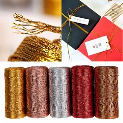 100M 1.5mm filo d'oro Macrame corda artigianato fatto a mano corda nastro stringa regalo Wrap filo Vintage spago fai da te cucito decorazione per la casa festa