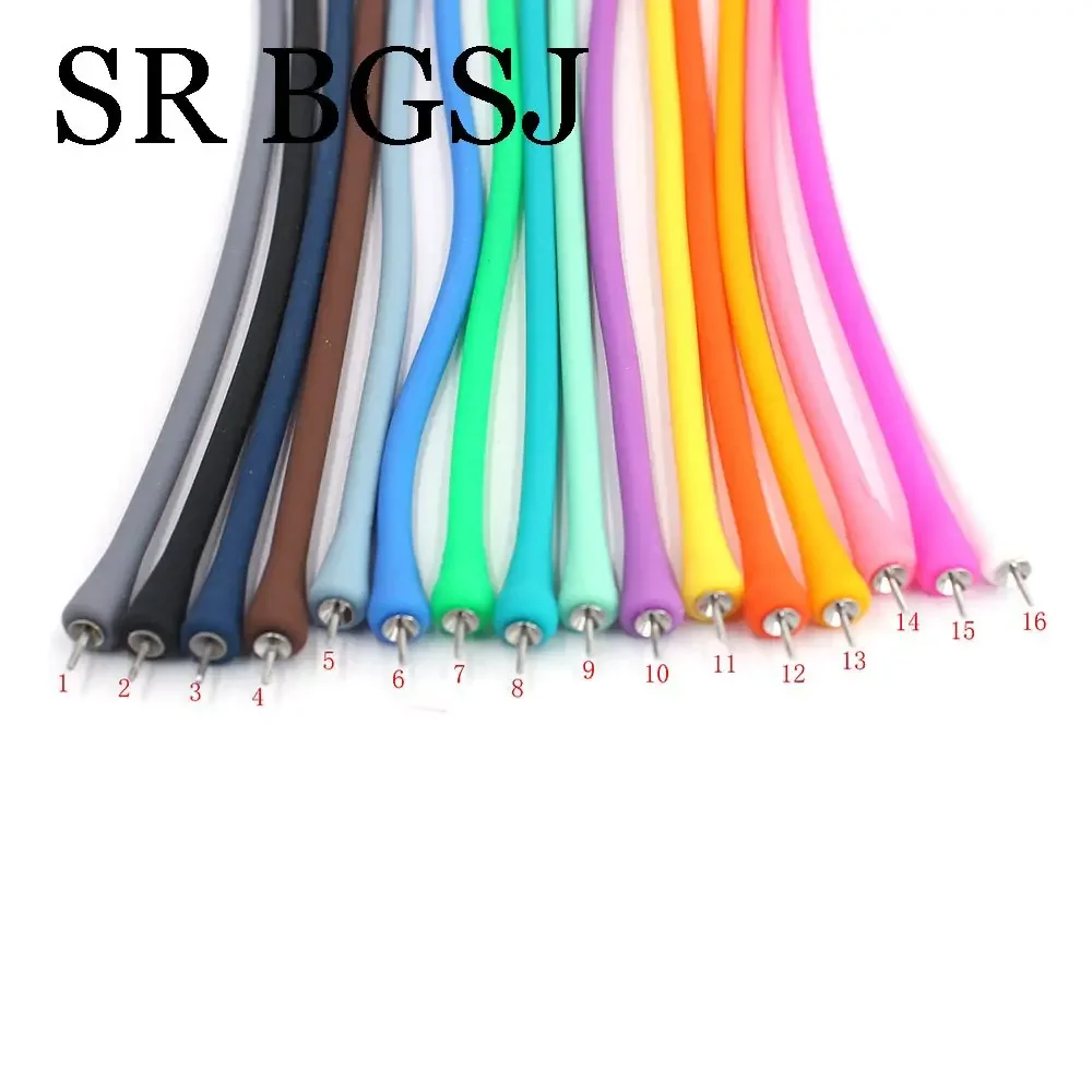 4 Pcs Fashion Making Jewelry DIY Silicone Rubber Cord Stretch Wire Stud Pin For Bracelet  7inch