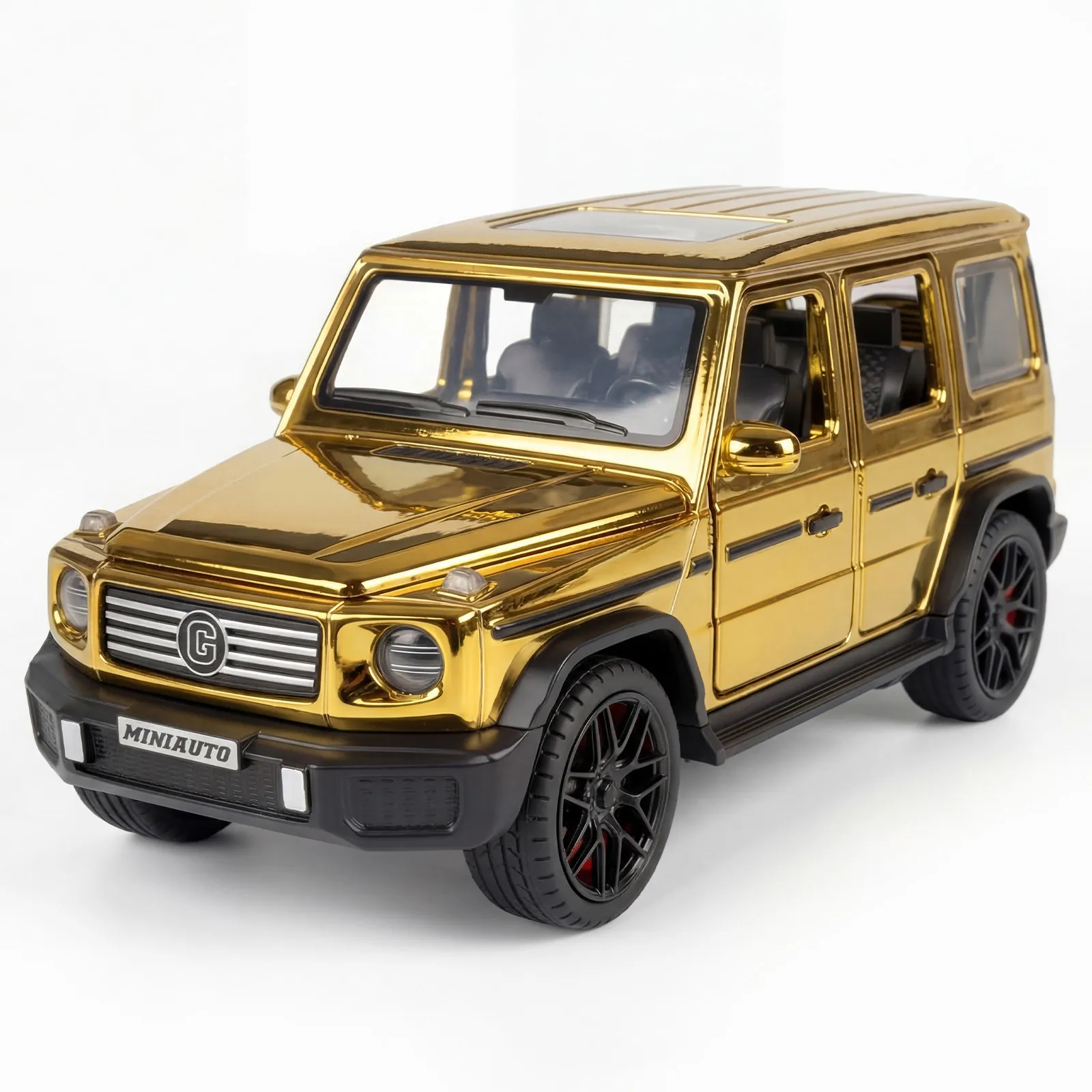 

Модель автомобиля G500 SUV 1:32, игрушка со звуком и светом, откатным механизмом, амортизацией, гальваническим покрытием, коллекционная модель, подарок для мальчиков