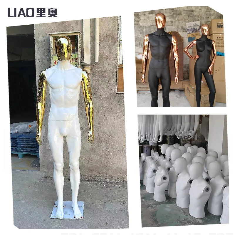 Chrome White Male Full body Clothes Mannequins Man Dummy Fashion Window Boutique Display