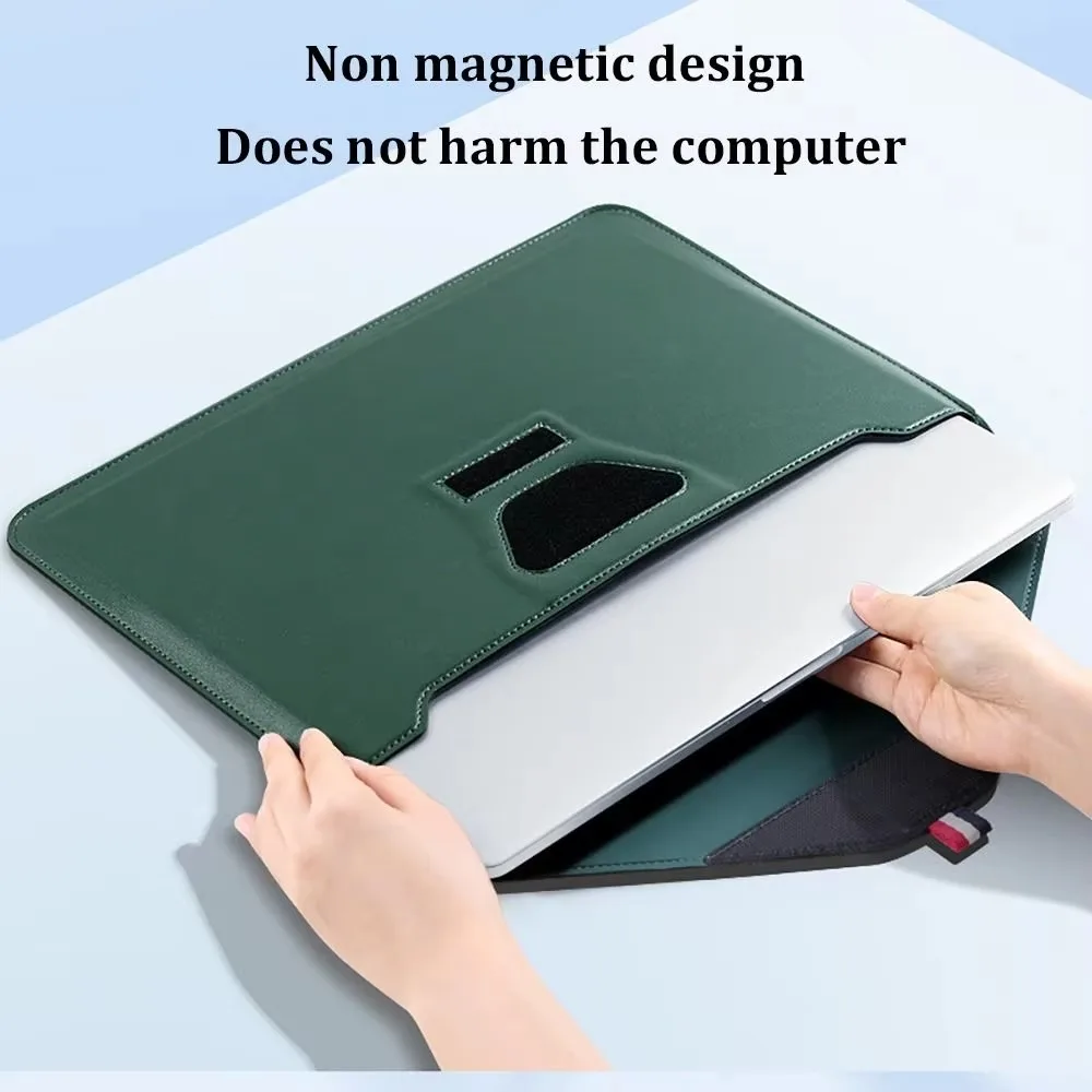 Mode 13/14 Zoll Laptop Sleeve Tragbare Tragen-beständig Steady Support Tasche PU Wasserdichte Laptop Tragetasche Unisex