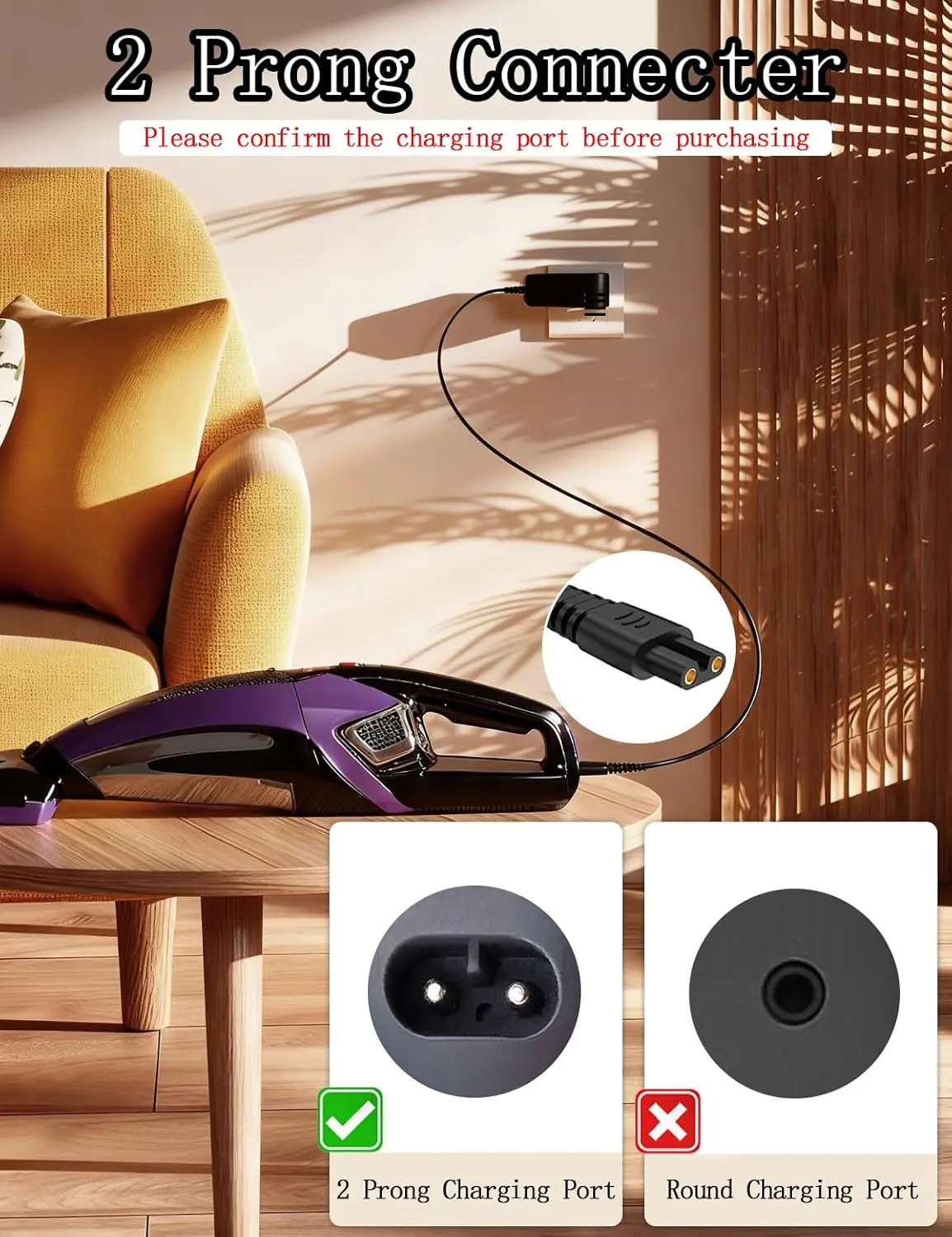 ممحاة شعر الحيوانات الأليفة 2390/2390A/23903/2284 واط/2284 14.4 فولت ليثيوم أيون اليد فراغ محول سلك الطاقة