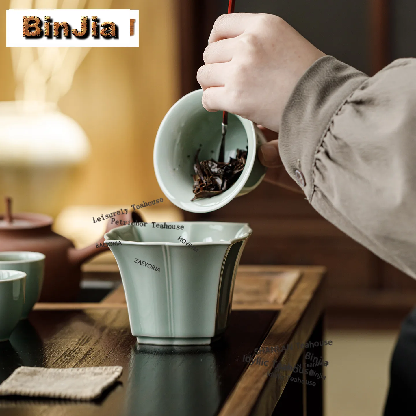 BAEJORIA Banana Moonlight Corner Jianshui Creative Tea Cup Wash Tea Residue Bucket Tea Residue Barrel Chaxi Equipment Decoration
