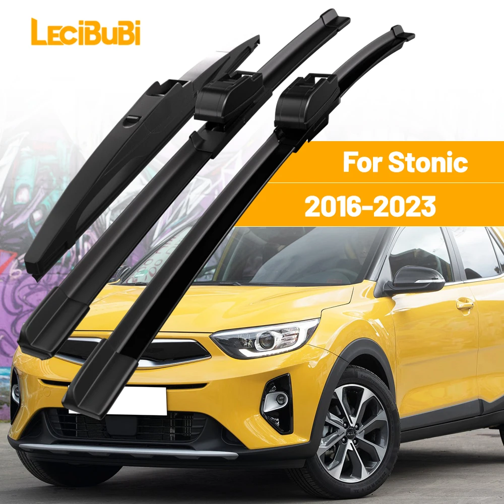For KIA Stonic 2016-2023 1set Front & Rear Windshield Wiper Blades Windscreen Wipers 2017 2018 2019 2020 2021 2022 Accessories