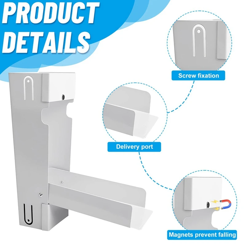 3-4 Inch Rectangular Piping Container Rainwater Collector Set, PVC Connection, Gutter Water Collector Container Durable