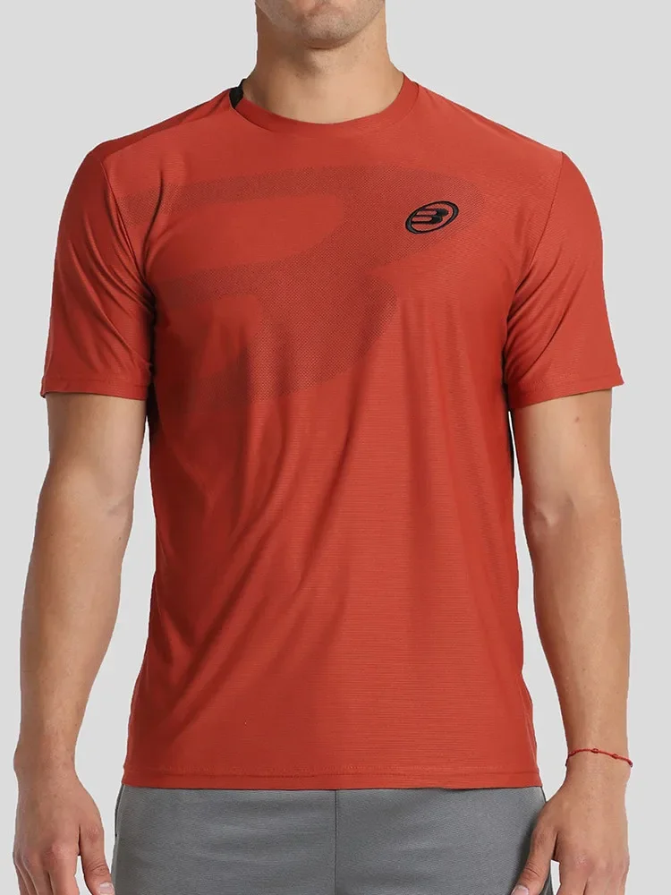 Bullpadel T-shirt da tennis da uomo Sport all'aria aperta da uomo Manica corta traspirante Corsa Fitness Sport Top uniforme da allenamento da tennis