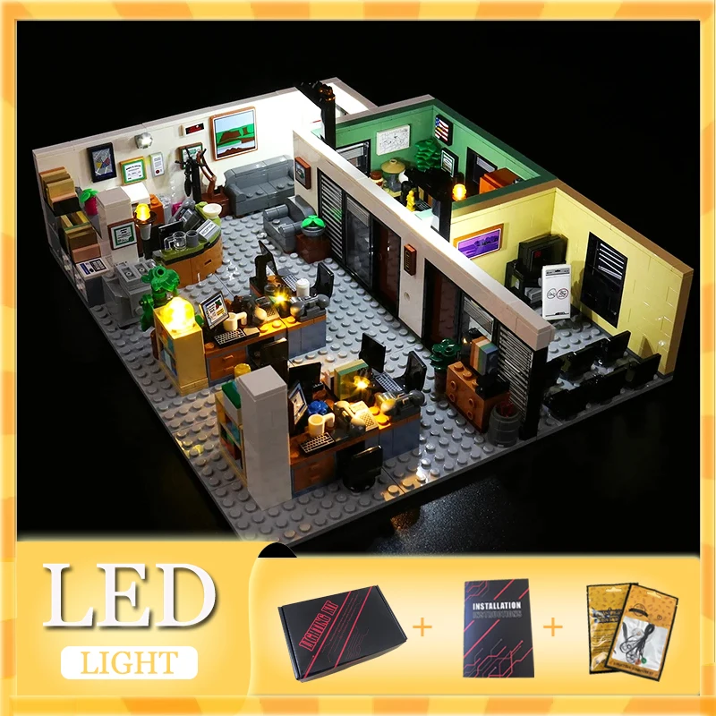 DIY LED Light Kit For LEGO 21336 The Office (Only LED Light,Without Blocks Model)