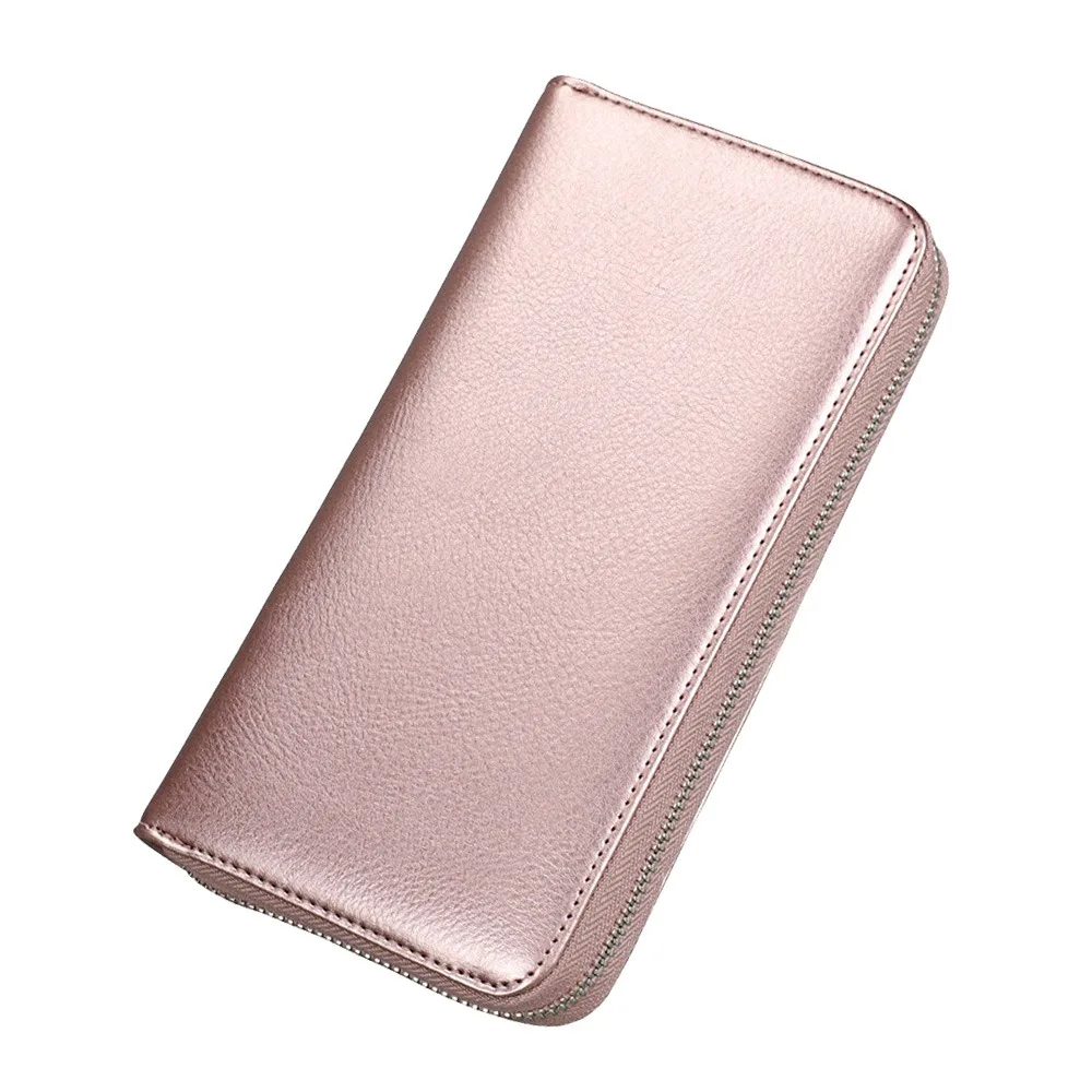 

Кошелек из натуральной кожи большой емкости с несколькими слотами для карт, держатель для кредитных карт, дизайн аккордеона, сумка для хранения карт на молнии