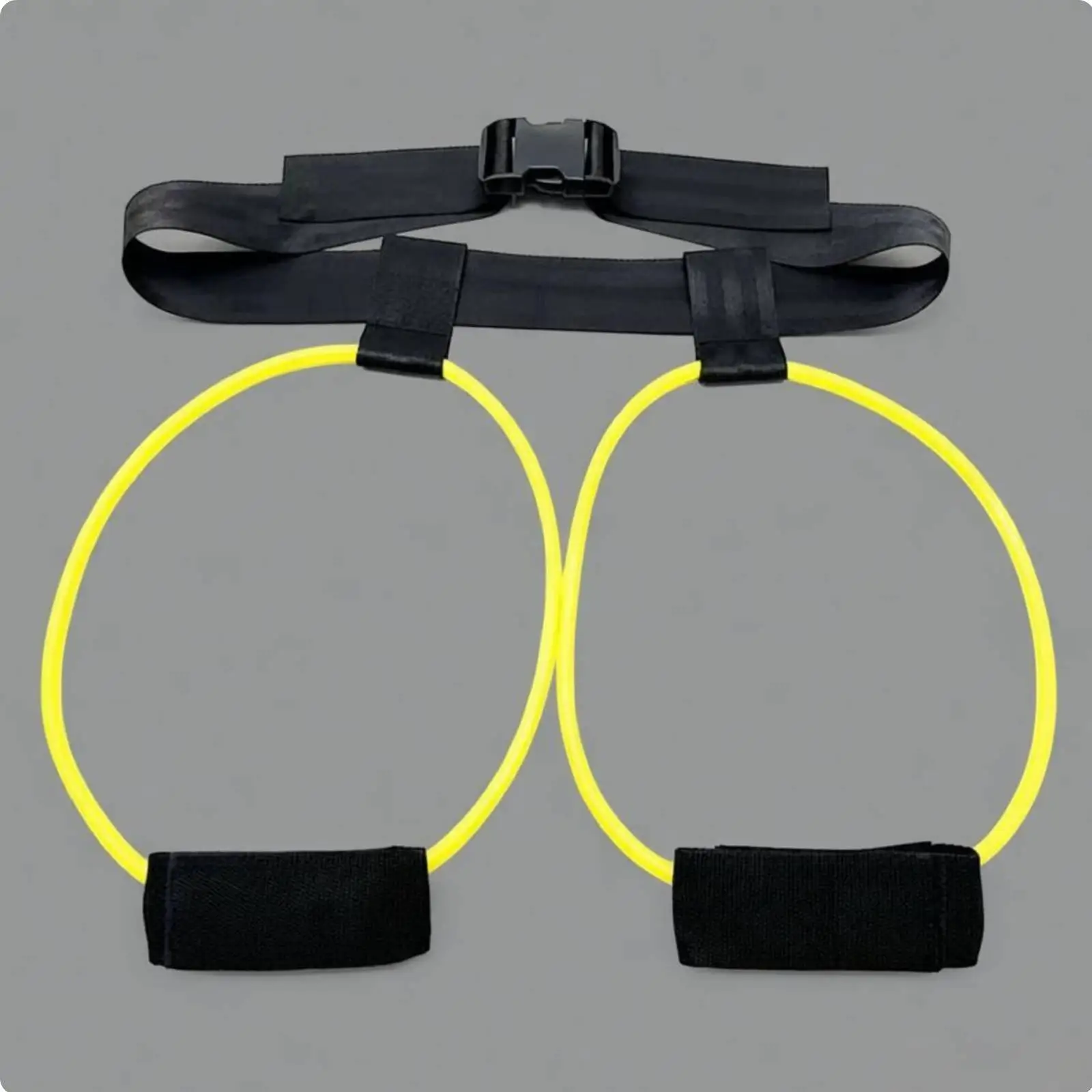 Portable leg training belt with ankle cuffs, individually adjustable