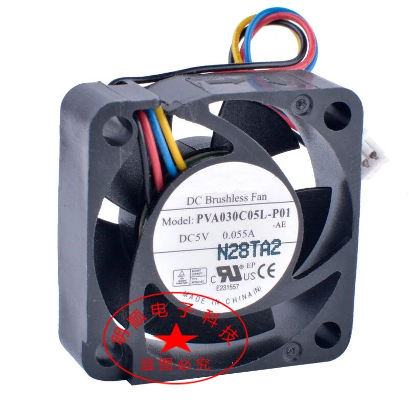 COOLING FAN FOR PVA030C05L-P01 3010 3cm 30mm fan 5V 0.055A 4-wire 4Pin laptop ultra quiet hydraulic fan MC30101V1-D01U-S99