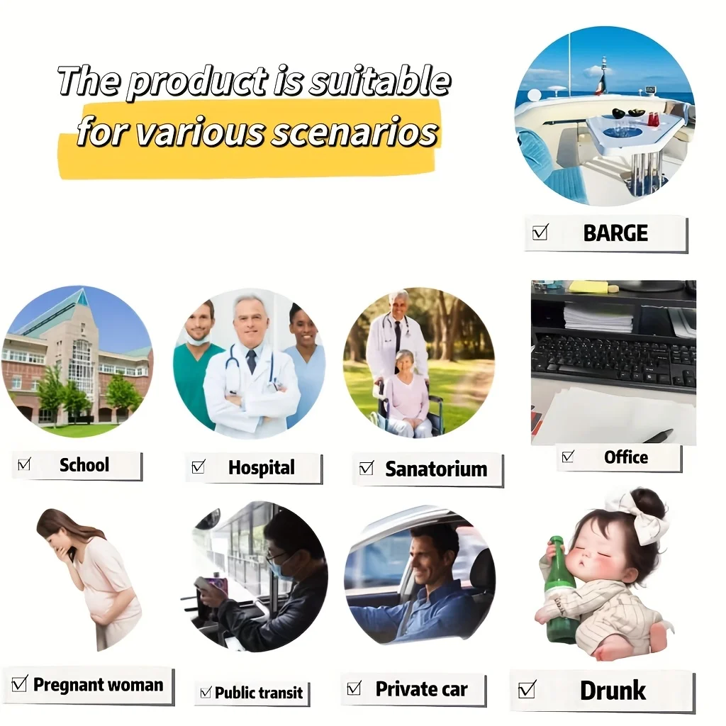 حقيبة القيء المحمولة سيارة دوار حقيبة مستشفى المتاح سعة كبيرة حقيبة القيء المرأة الحامل حقيبة القيء