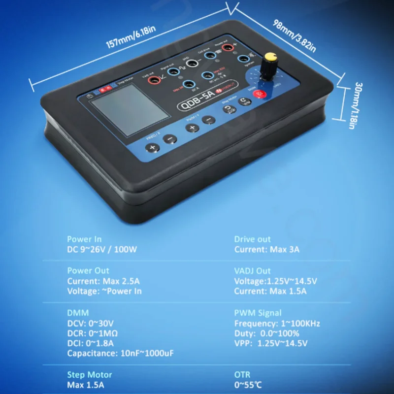 

QDB-5A Autombile Actuator Drive Detector Oscilloscope Multimetor Stepmotor Ignition Coil PWM Signal Drive Tester