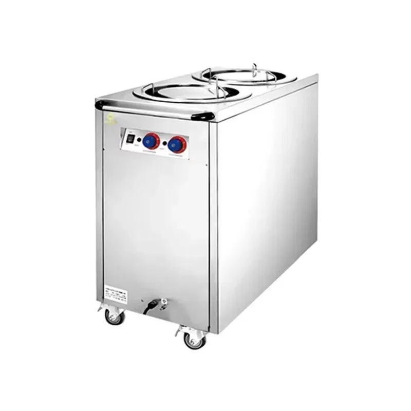 Catering equipment double holder Electric plate warmer cart / dish warmer cart for restaurant Hot sales