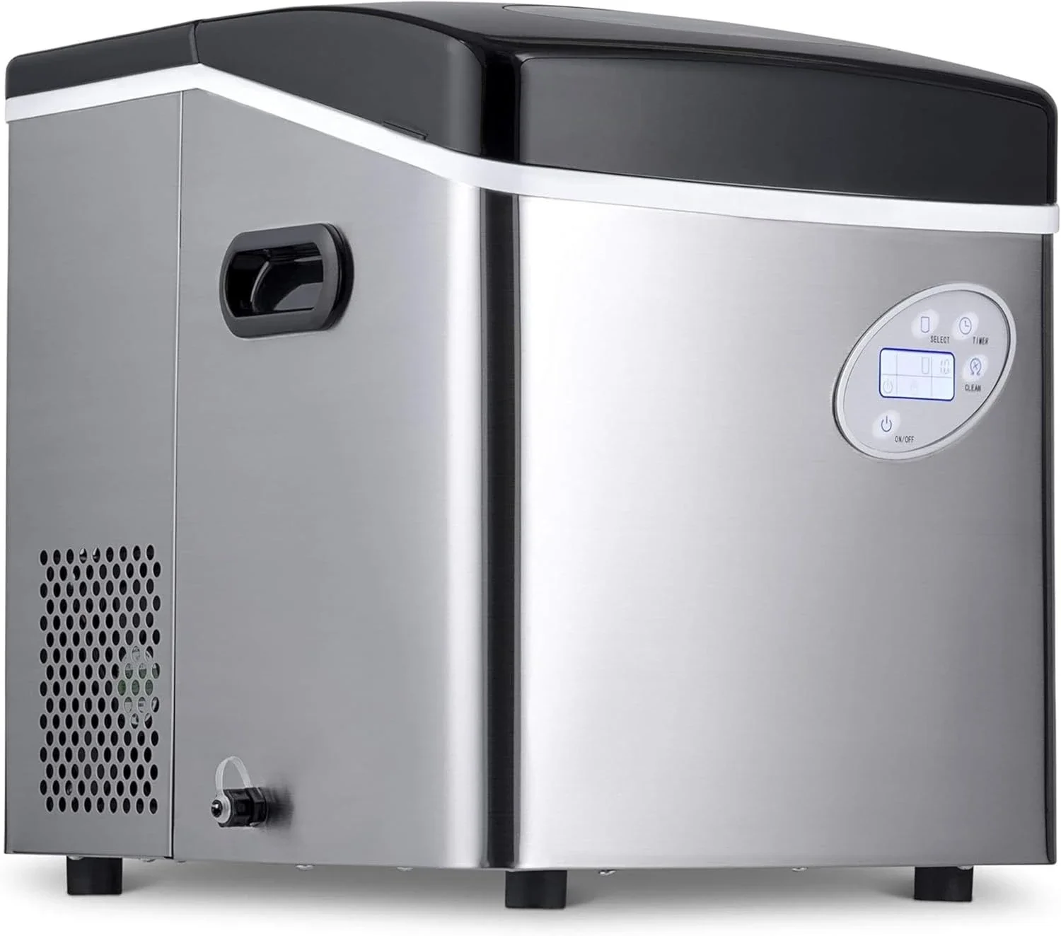 

Countertop Ice Maker | Portable Bullet Ice Machine | 12 Cubes in 7 Minutes, 3 Ice Sizes | Stainless Steel, Self-Cleaning