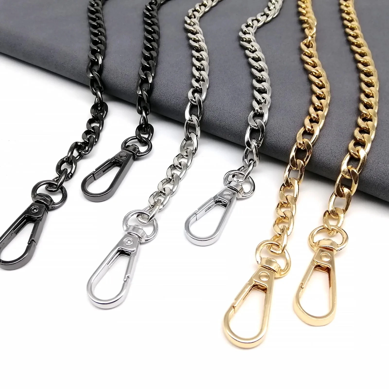 120cm Metal Aluminum Bag Chain Bag Strap 4 Colors Replacement Parts Accessories DIY Detachable Luggage Accessories Metal Chain