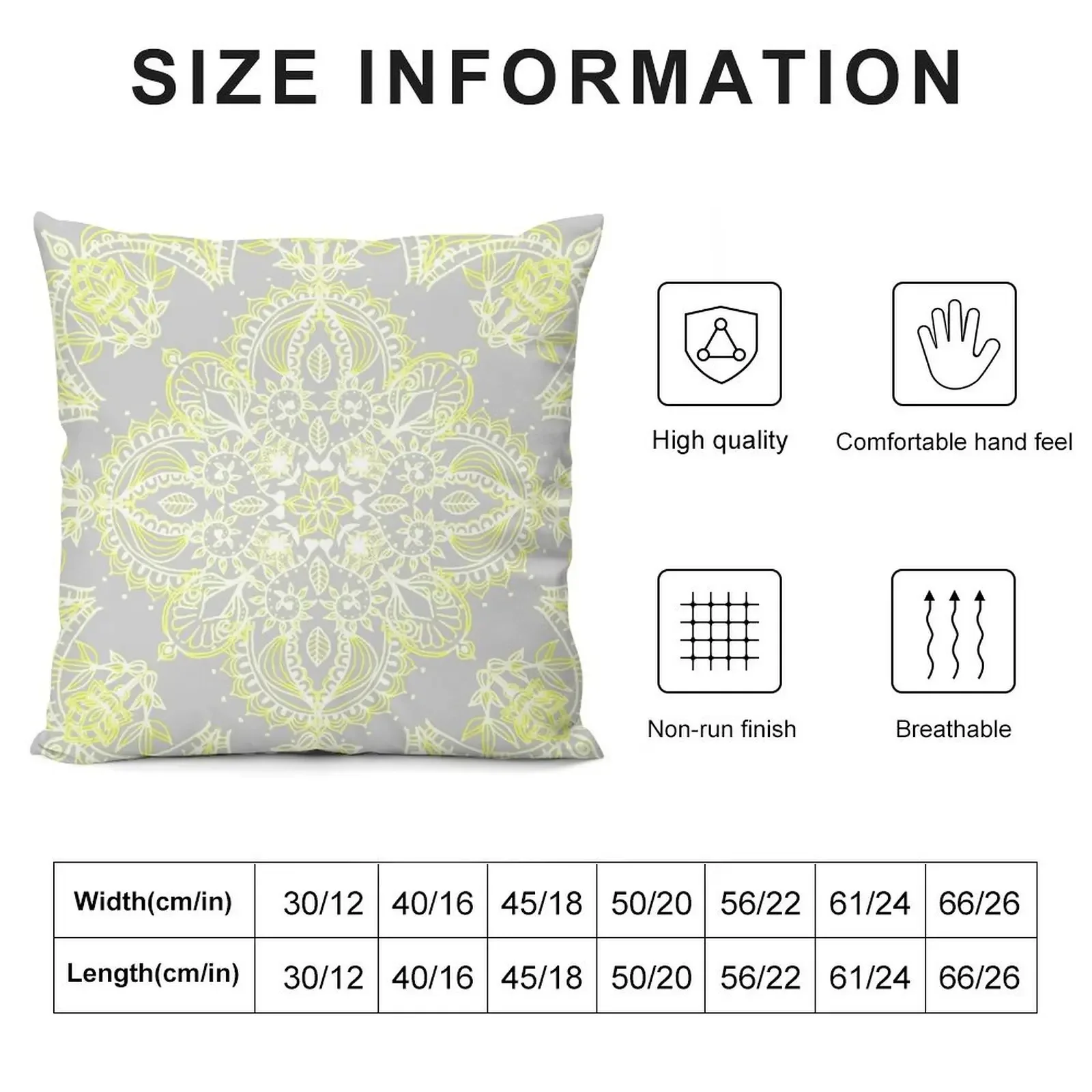 Pale Lemon Yellow Lace Mandala on Grey Throw Pillow Christmas Covers Christmas Pillow Covers pillow