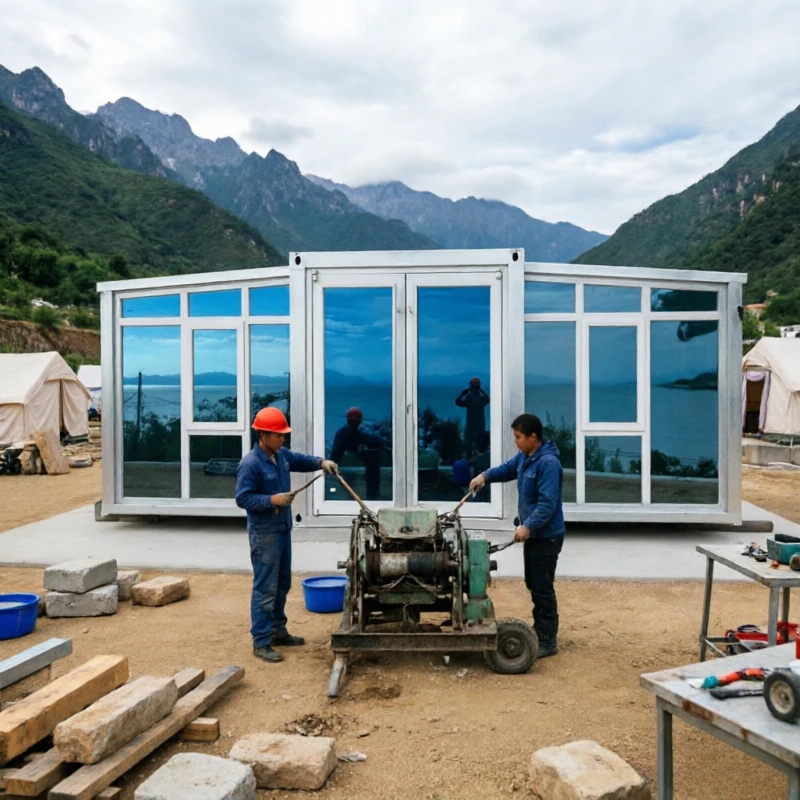 Luxury 20ft 40ft Expandable Folding Container House Prefab Tiny Home Portable Modular Mobile Villa with Kitchen Bathroom Quick
