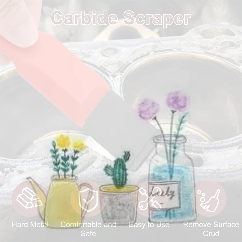 

2 шт., набор твердосплавных скребков для удаления ржавчины, твердосплавный скребок, инструмент для прокладок для удаления прокладок, карбоновый лак, клей, бетонные кольки