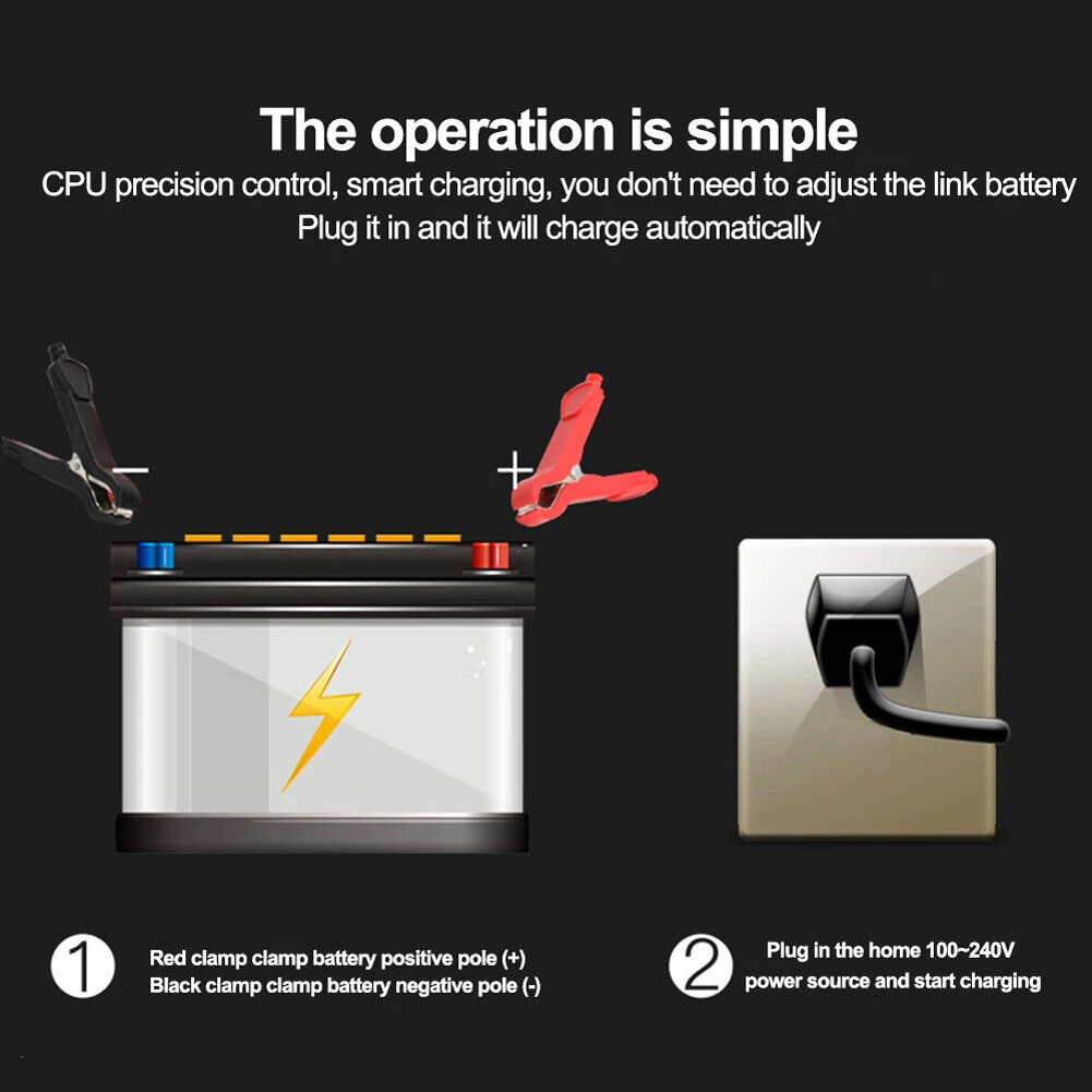 معزز البطارية المحمول مع شاشة LCD لإصلاح نبض شاحن الإمداد الكهربائي للدراجات النارية SUV لشاحنة الدراجات النارية ATV #1