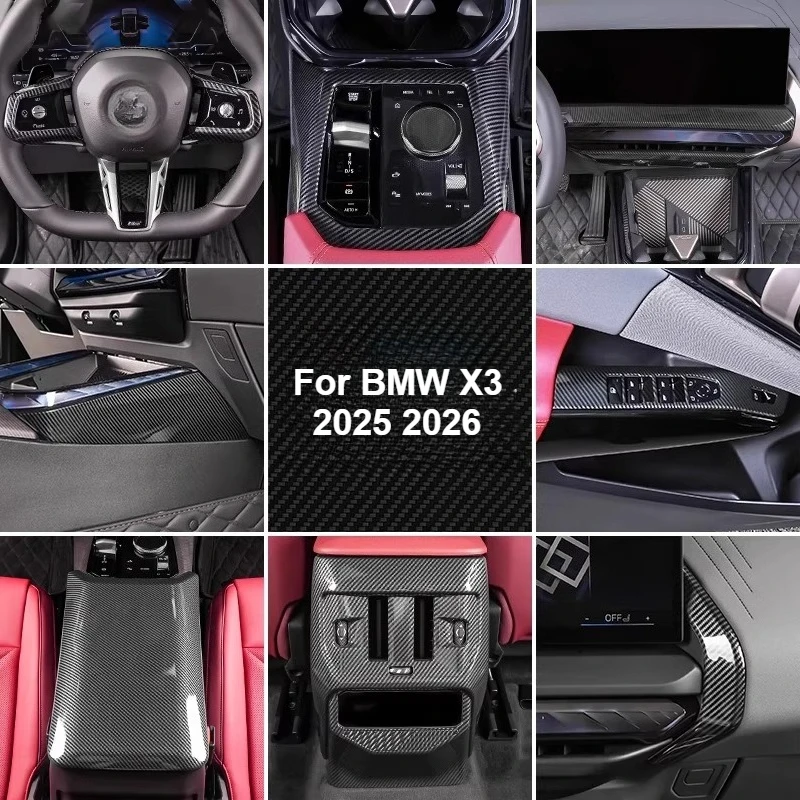 

For BMW X3 G45 2025 2026 Window Lifting Panel Cover ABS Anti-scratch Rear Air Outlet Anti Kick Protective Cover Accessories