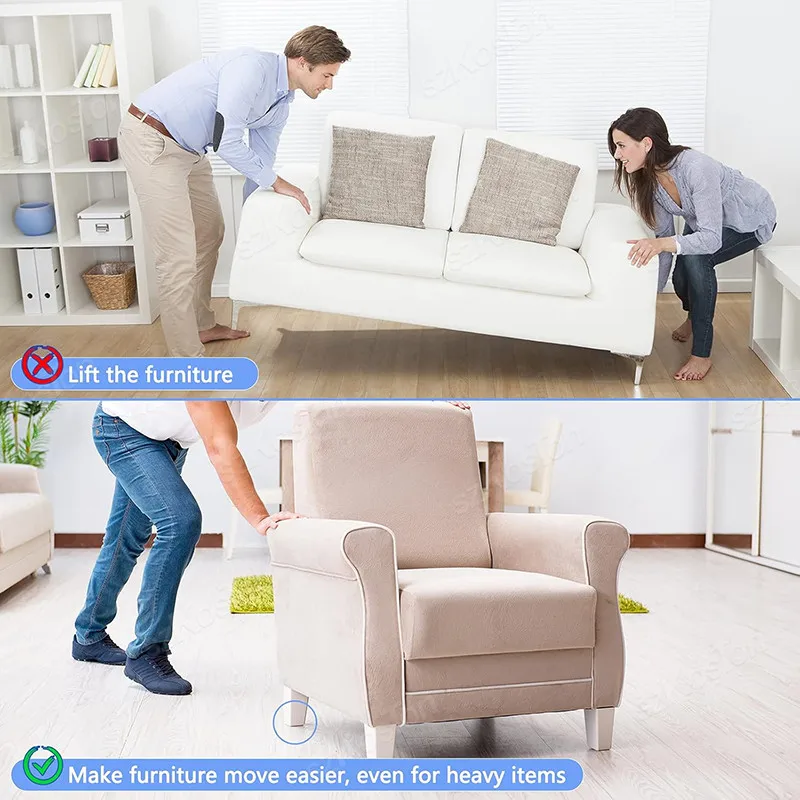 Furniture Gliders Easy Moving Furniture Sliders Pads With Screws Table Chair Leg Mat Floor Protector for Tiled Hardwood 20/4Pcs